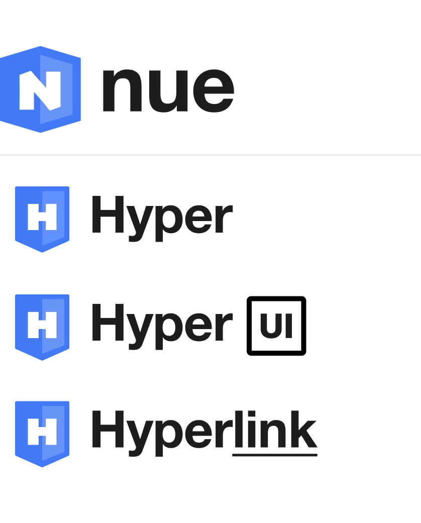 Hyperlink is the upcoming router solution. The shield icon represents the close connection to web standards