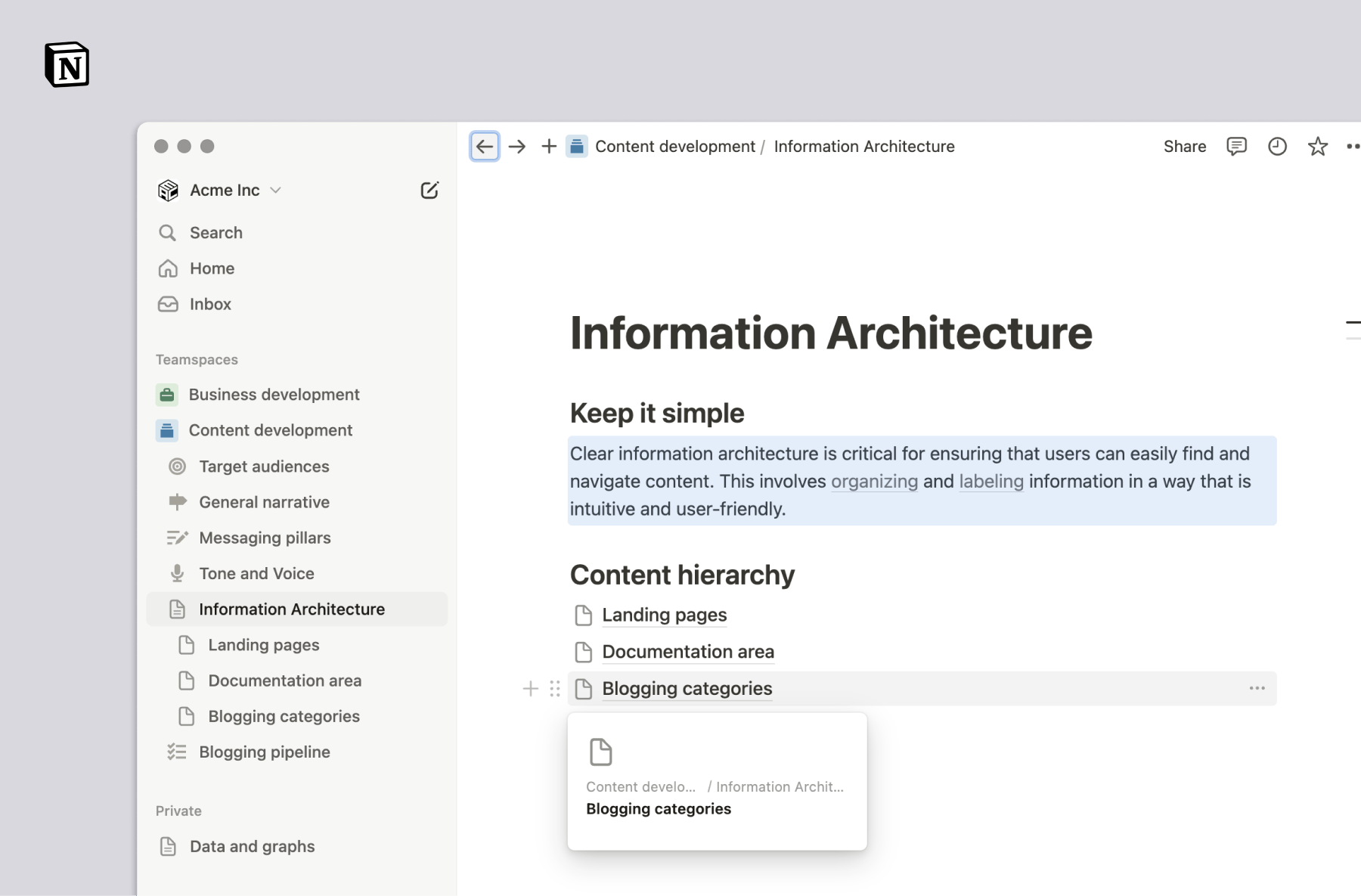 UX development starts with content design.