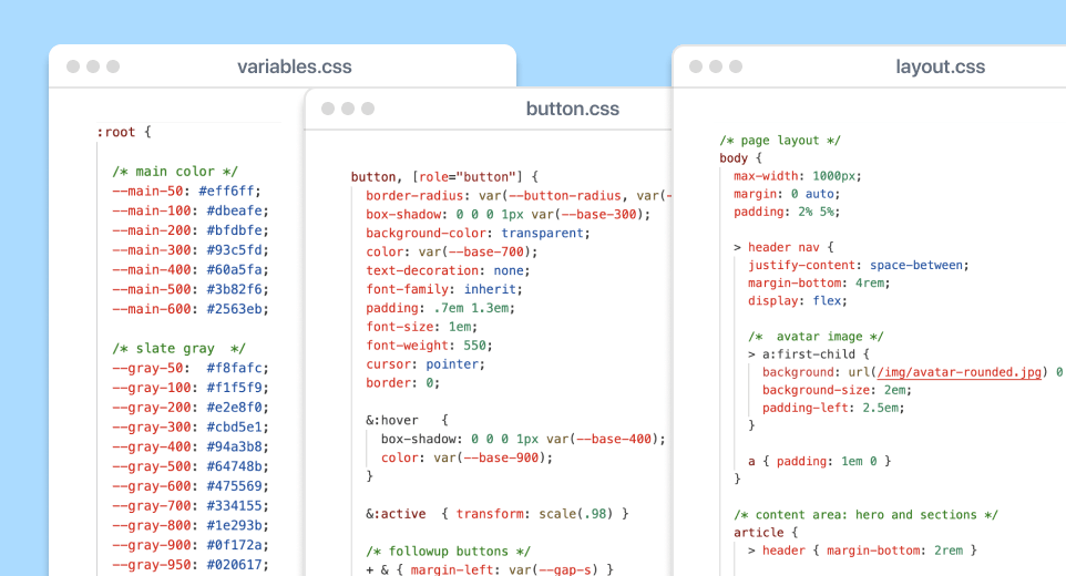 Decoupled CSS forms a centralized design system